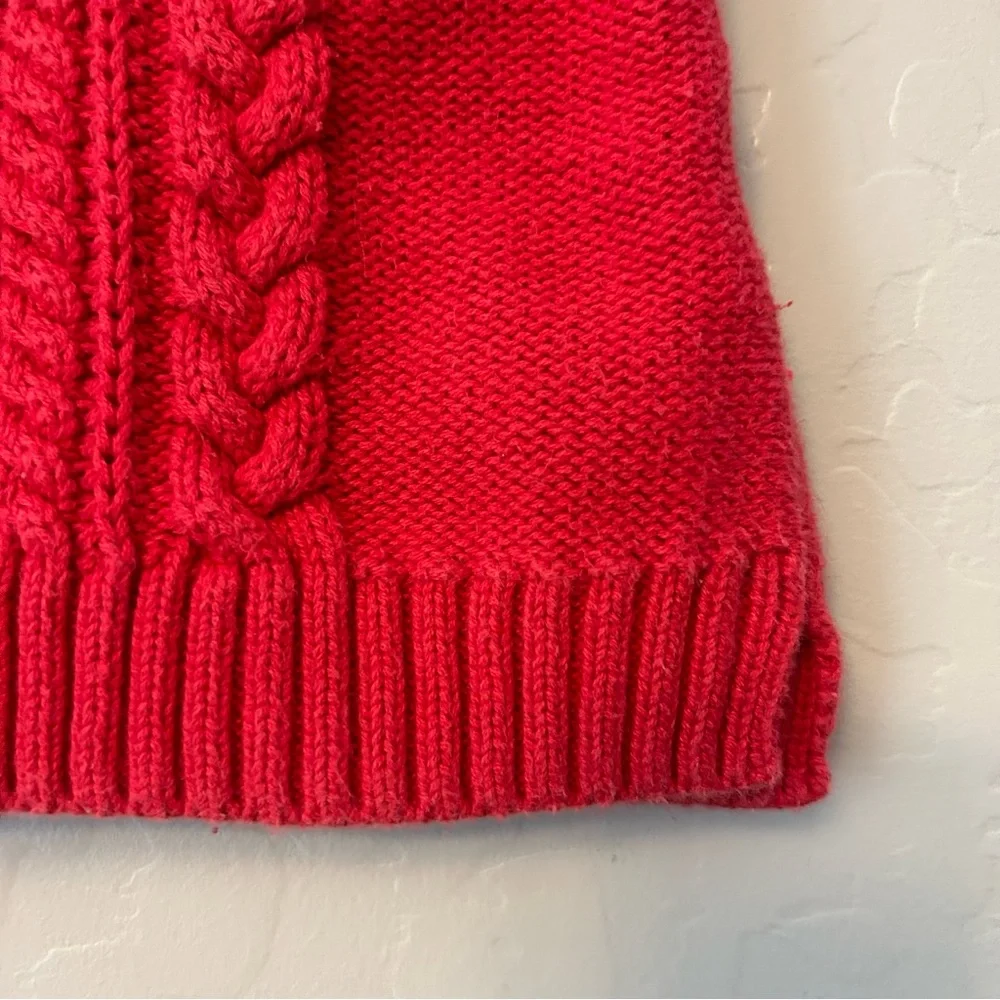 Baby Gap red cable knit sweater with ruffles size 0-3 months